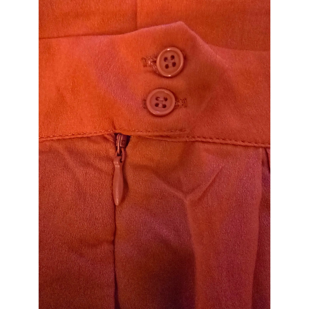 Tulip B Skirt Medium NWT Bright Coral Red Pleated Midi Lightweight - Picture 4 of 7